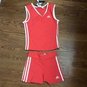 Adidas Red Tank & Short Set XS